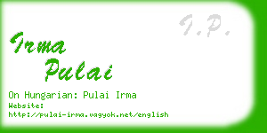 irma pulai business card